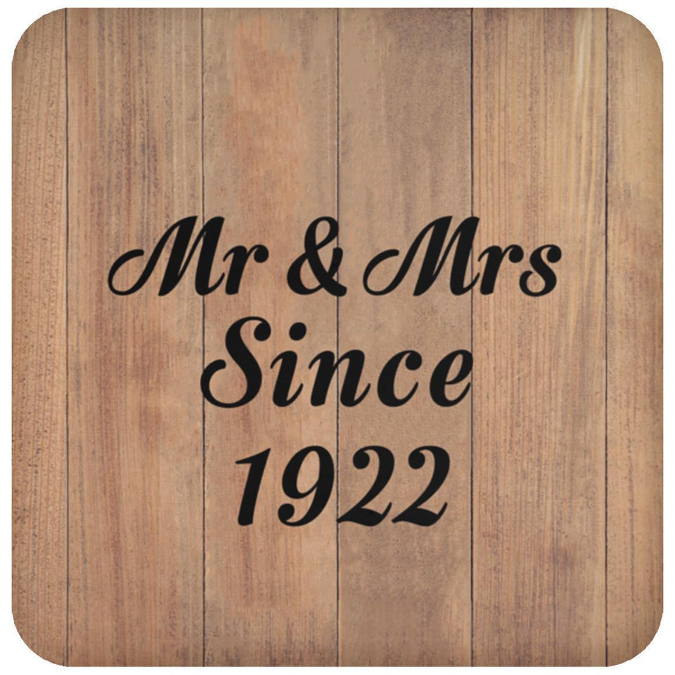 102nd Anniversary Mr & Mrs Since 1922 - Drink Coaster C