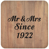 102nd Anniversary Mr & Mrs Since 1922 - Drink Coaster C