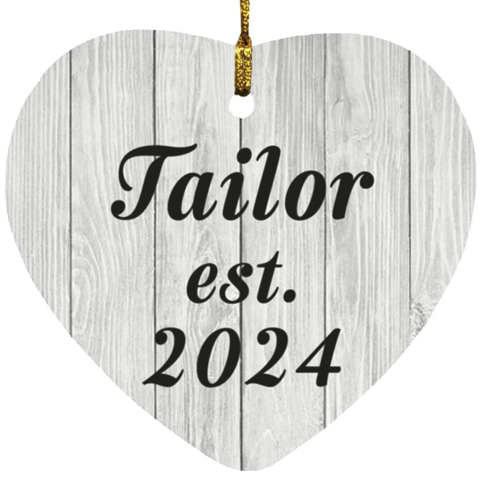 Tailor Established Est. 2024 - Heart Ornament F
