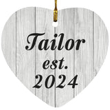 Tailor Established Est. 2024 - Heart Ornament F