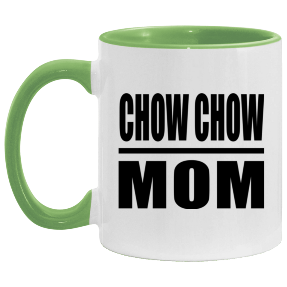 Chow Chow Mom - 11oz Accent Mug Green