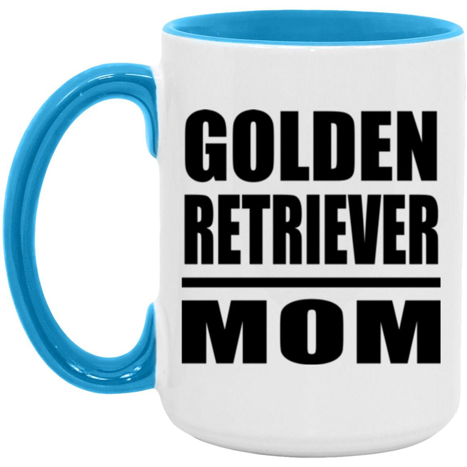 Golden Retriever Mom - 15oz Accent Mug Blue