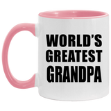 World's Greatest Grandpa - 11oz Accent Mug Pink