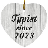 Typist Since 2023 - Heart Ornament F