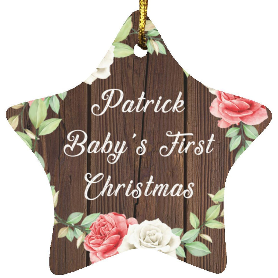 Patrick Baby's First Christmas - Star Ornament A