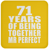 71st Anniversary 71 Years Of Being Mr Perfect - Drink Coaster