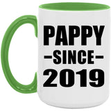 Pappy Since 2019 - 15oz Accent Mug Green