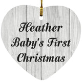 Heather Baby's First Christmas - Heart Ornament F