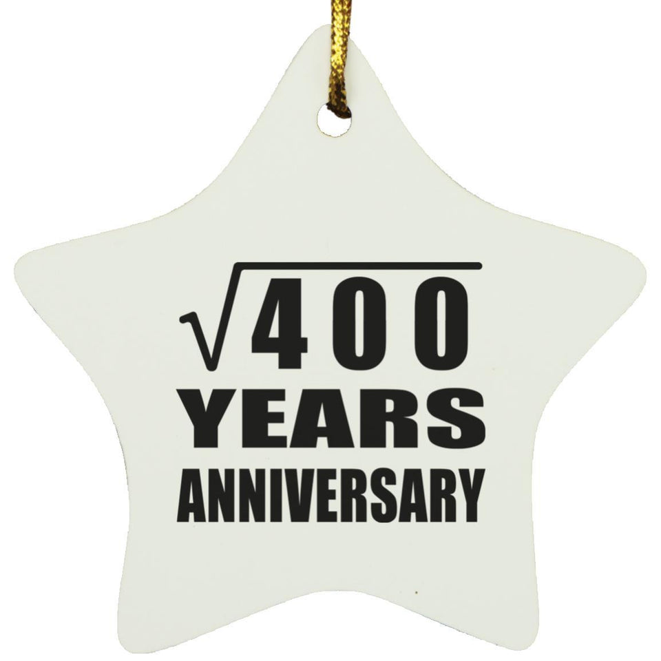 20th Anniversary Square Root of 400 Years Anniversary - Star Ornament