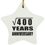 20th Anniversary Square Root of 400 Years Anniversary - Star Ornament