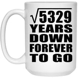 73rd Anniversary Square Root of 5329 Years Down Forever To Go - 15oz Coffee Mug