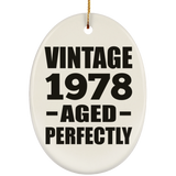 46th Birthday Vintage 1978 Aged Perfectly - Oval Ornament