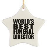World's Best Funeral Director - Star Ornament