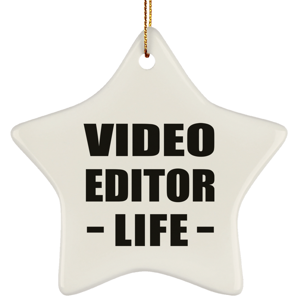 Video Editor Life - Star Ornament