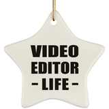 Video Editor Life - Star Ornament