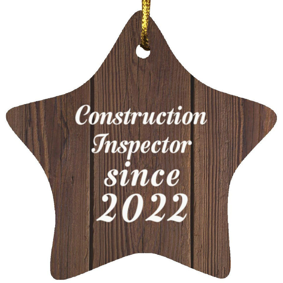 Construction Inspector Since 2022 - Star Ornament D