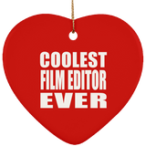 Coolest Film Editor Ever - Heart Ornament