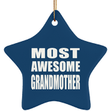 Most Awesome Grandmother - Star Ornament