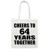 64th Anniversary Cheers To 64 Years Together - Tote Bag White