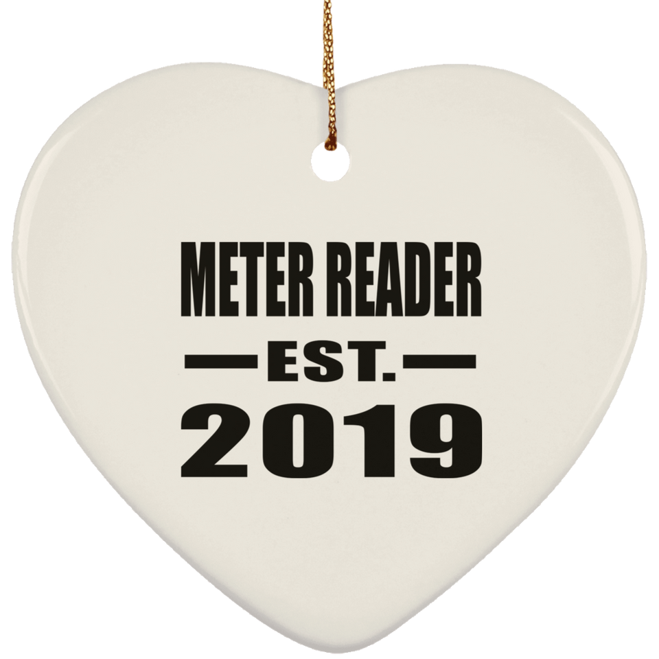 Meter Reader Established EST. 2019 - Heart Ornament