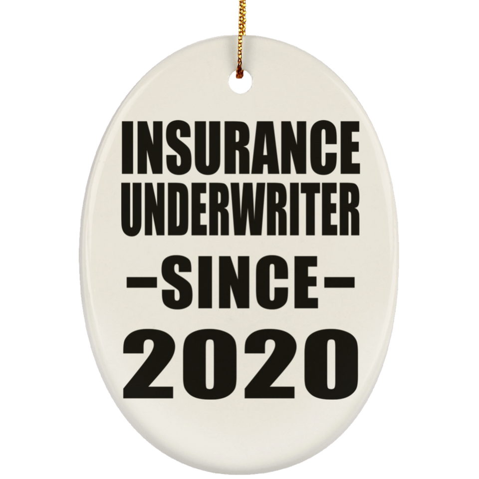 Insurance Underwriter Since 2020 - Oval Ornament