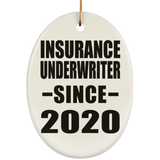Insurance Underwriter Since 2020 - Oval Ornament
