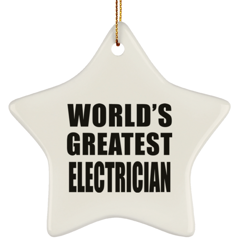 World's Greatest Electrician - Star Ornament