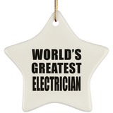 World's Greatest Electrician - Star Ornament