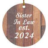 Sister In Law Established Est. 2024 - Circle Ornament E