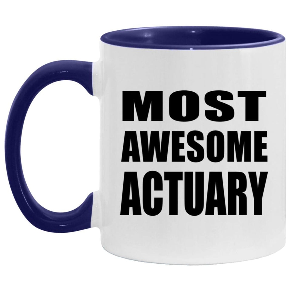 Most Awesome Actuary - 11oz Accent Mug Purple