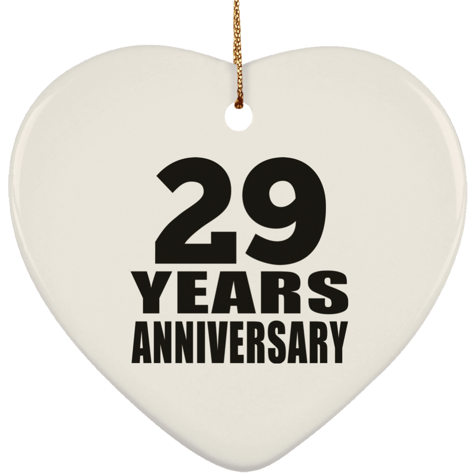29th Anniversary 29 Years - Heart Ornament