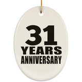 31st Anniversary 31 Years - Oval Ornament