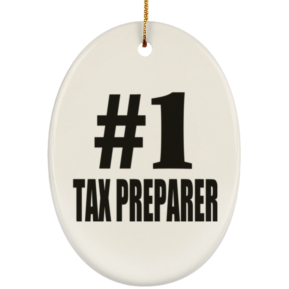 Number One #1 Tax Preparer - Oval Ornament