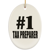 Number One #1 Tax Preparer - Oval Ornament