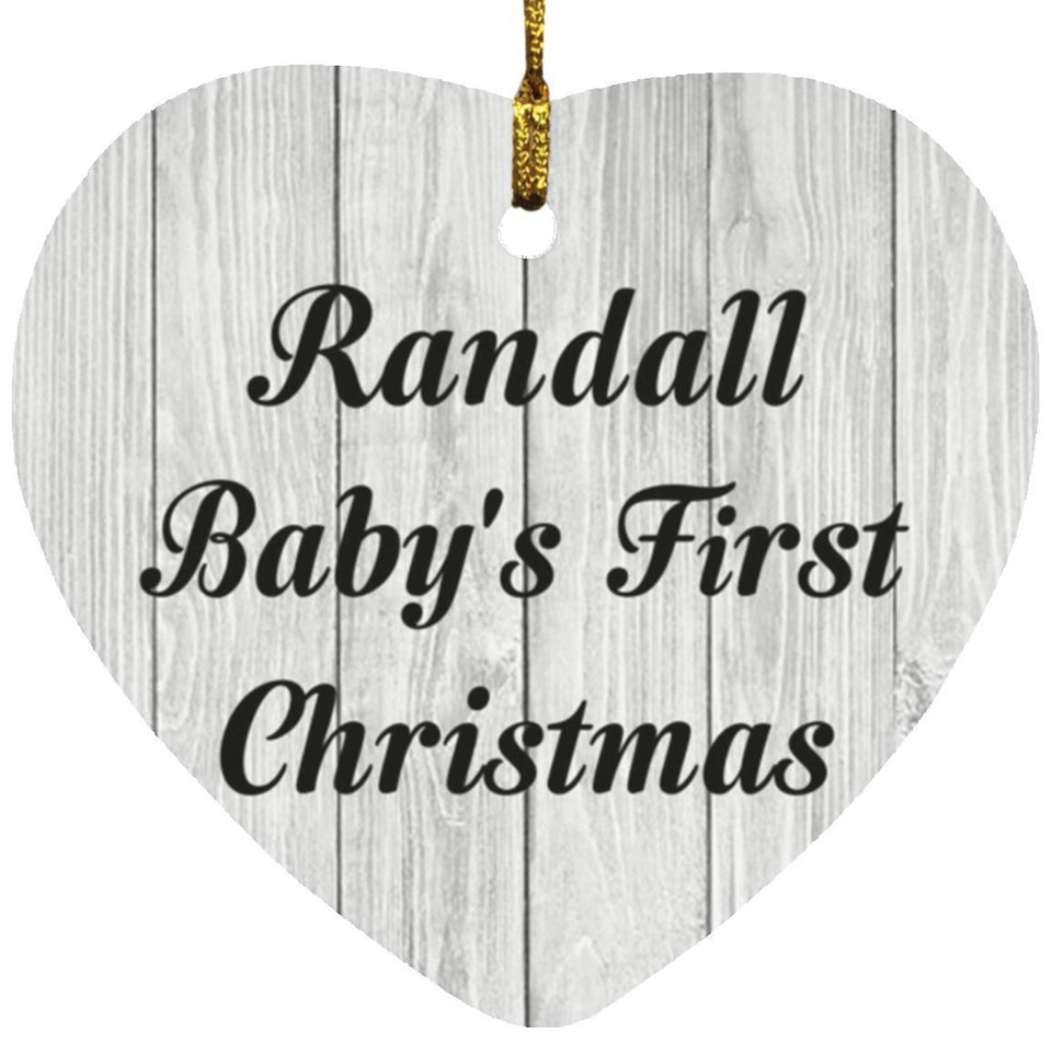 Randall Baby's First Christmas - Heart Ornament F