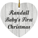 Randall Baby's First Christmas - Heart Ornament F