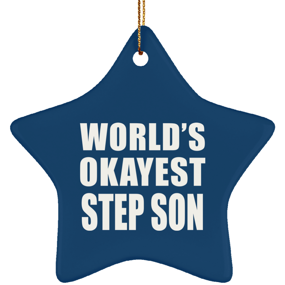 World's Okayest Step Son - Star Ornament