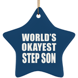 World's Okayest Step Son - Star Ornament