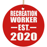 Recreation Worker Established EST. 2020 - Circle Ornament