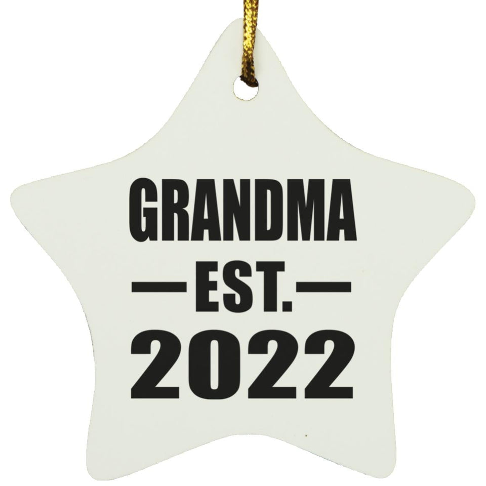 Grandma Established EST. 2022 - Star Ornament