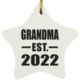 Grandma Established EST. 2022 - Star Ornament