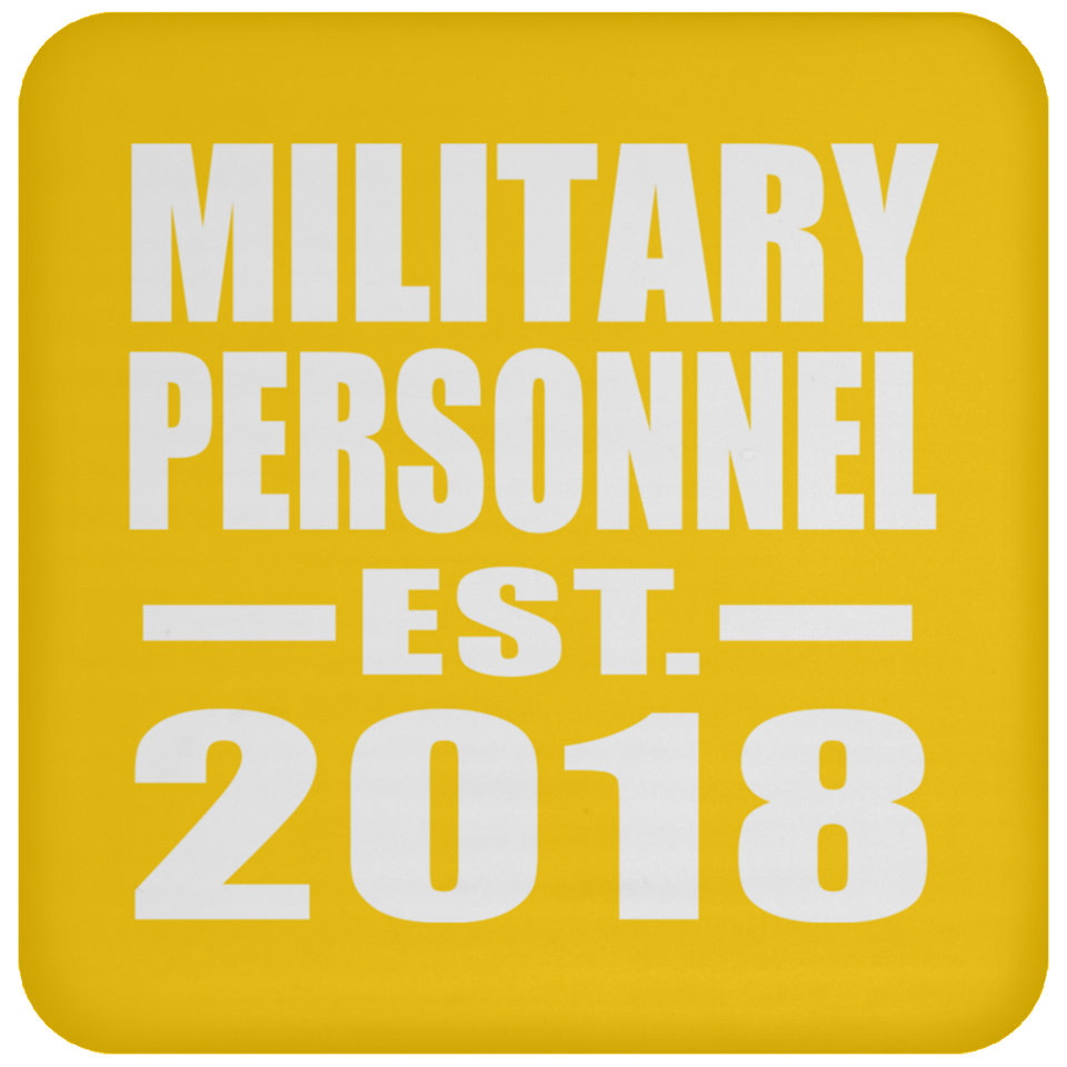 Military Personnel Established EST. 2018 - Drink Coaster
