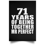 71st Anniversary 71 Years Of Being Mr Perfect - Poster Portrait