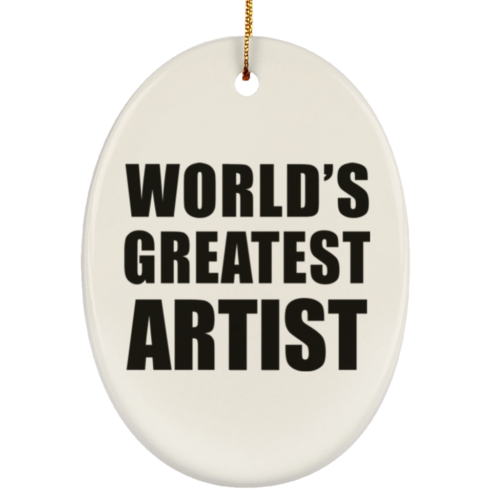 World's Greatest Artist - Oval Ornament