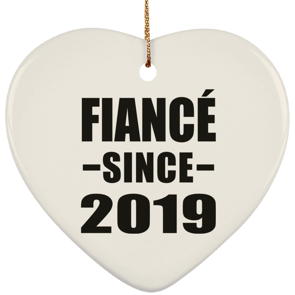 Fiance Since 2019 - Heart Ornament