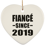 Fiance Since 2019 - Heart Ornament