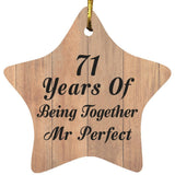 71st Anniversary 71 Years Of Being Mr Perfect - Star Ornament C