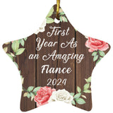 First Year As An Amazing Fiance 2024 - Star Ornament A