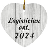 Logistician Established Est. 2024 - Heart Ornament F