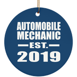 Automobile Mechanic Established EST. 2019 - Circle Ornament